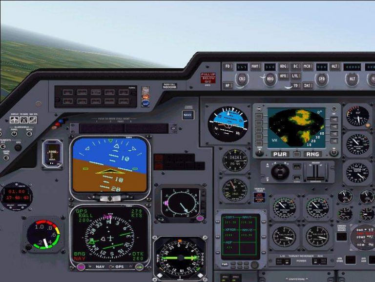 FS2000 Hawker 800XP panel Flight Simulator Addon / Mod