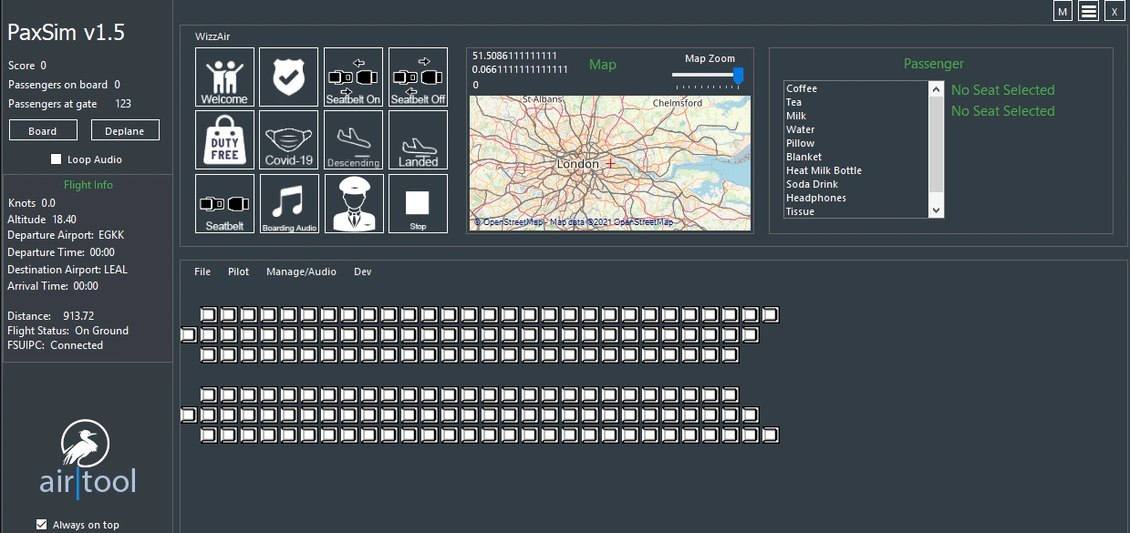 LukeAirTool Passenger Sim & Pushback Assist & METAR & Charts and more