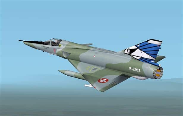 FS2002 Dassault Mirage IIIRS Swiss Air Force