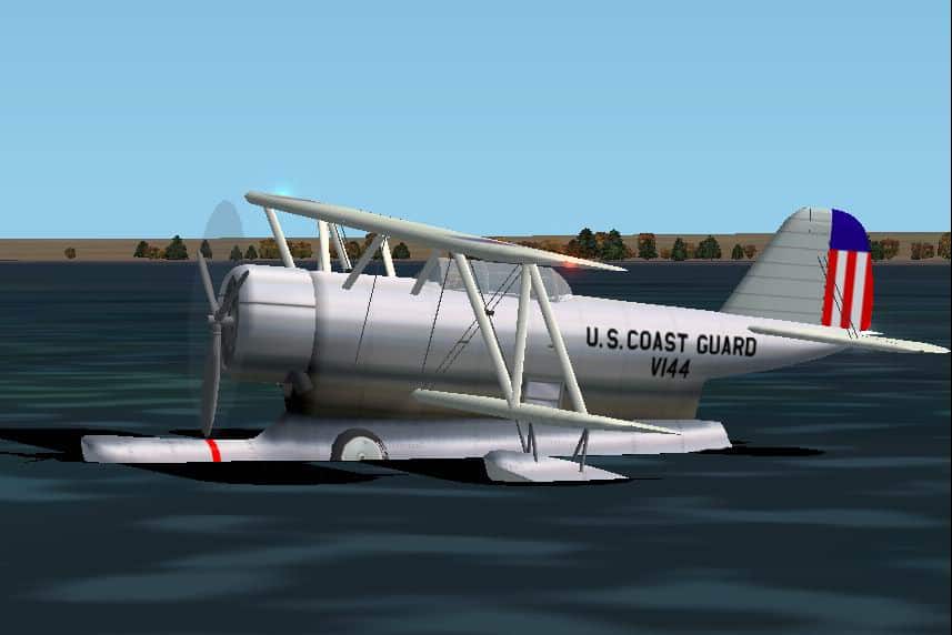 FS2002 Grumman F2F-6 Duck USCG colors