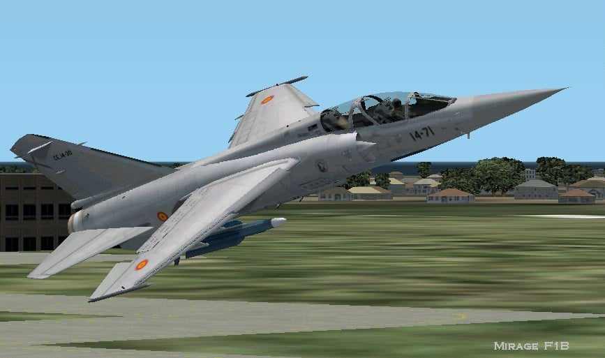 FS2002 Mirage F1B Tandem package. Spanish Air Force