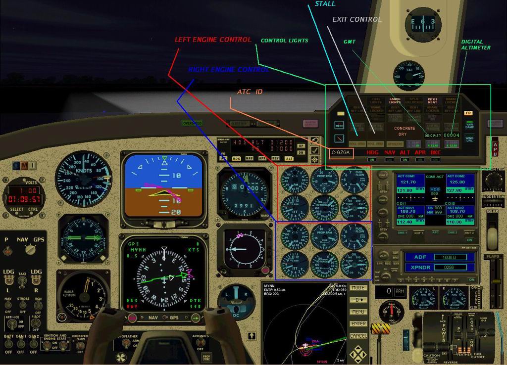 FS2002 Panel for Beechcraft B1900D
