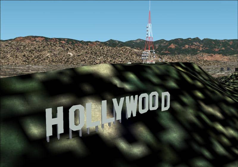 FS2002 Scenery/ Hollywood, CA