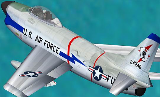 FS2002/CFS2 F-86D Sabre Dog Selfridge ANGB, 1955 Textures only