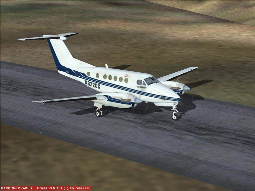 FS2004 Aeroworx Beechcraft Super King Air German registration D-ILFG new in DXT3 Format. Textures only