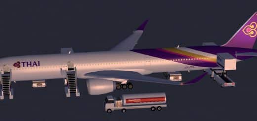 FS2004 Airbus A350-1000 XWB Thai Airways International