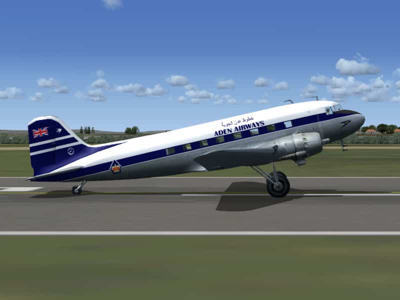 FS2004 Douglas DC-3 Aden Airways Textures only