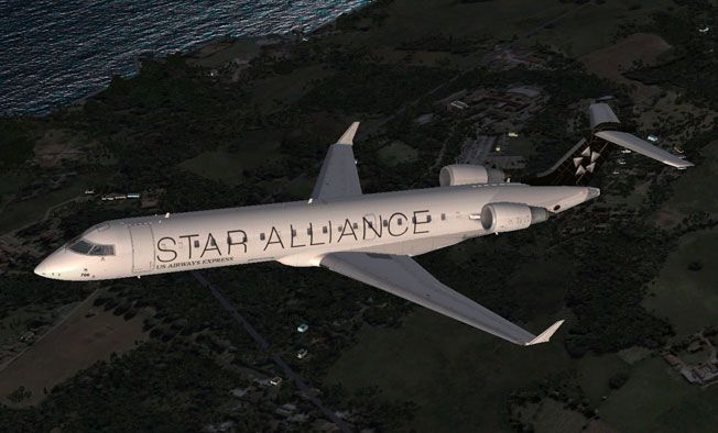 FSX Default Bombardier CRJ 700 Star Alliance textures only