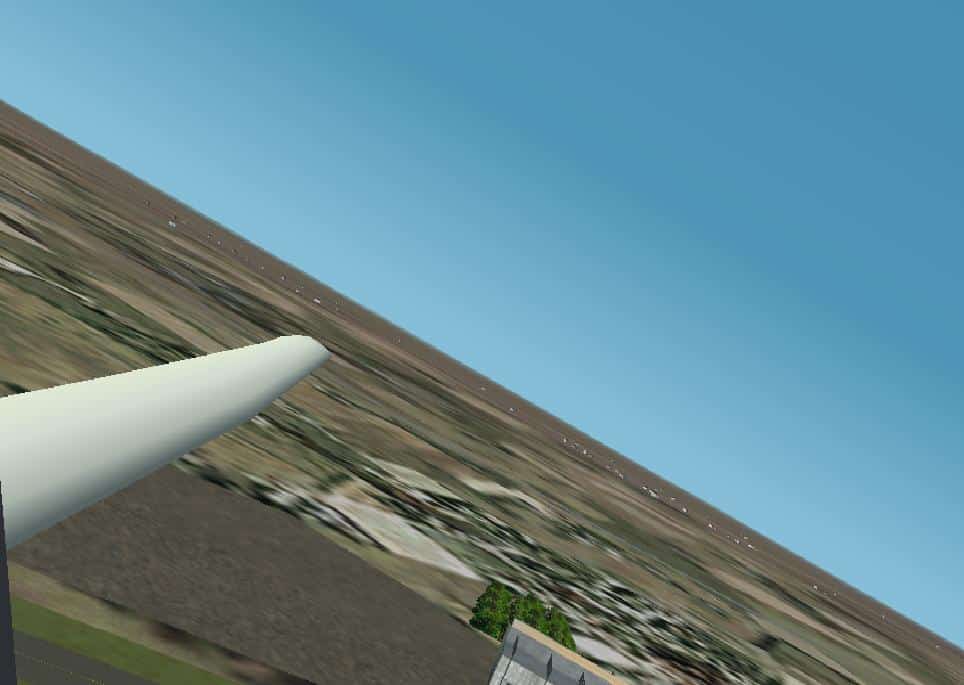Simulated glider launch for FS2002