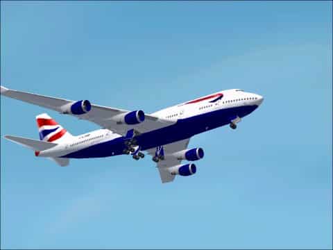 BA 747-400 textures only for the default FS2002 744