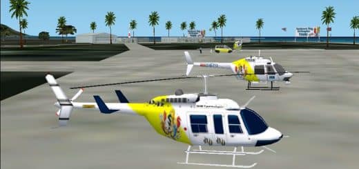 Bell 206L Long Ranger painted livery of Michael Carr’s ficticious Sea Horse Bay Helicopter Tours of Hawaii