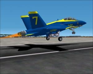 Blue Angels Number 7 F/A-18D textures only - Flight Simulator 2002 Mod