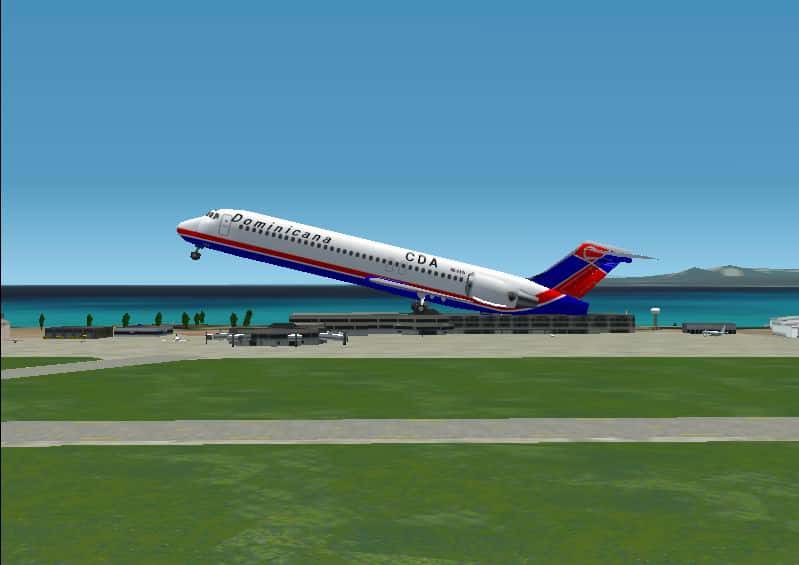 Boeing 717-200 Dominicana livery