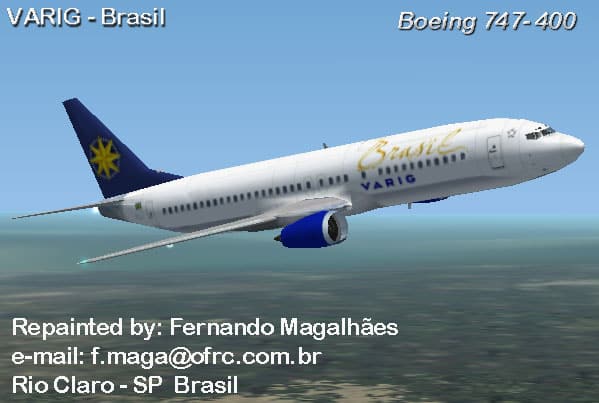 Boeing 737-400 Varig Brasil Textures