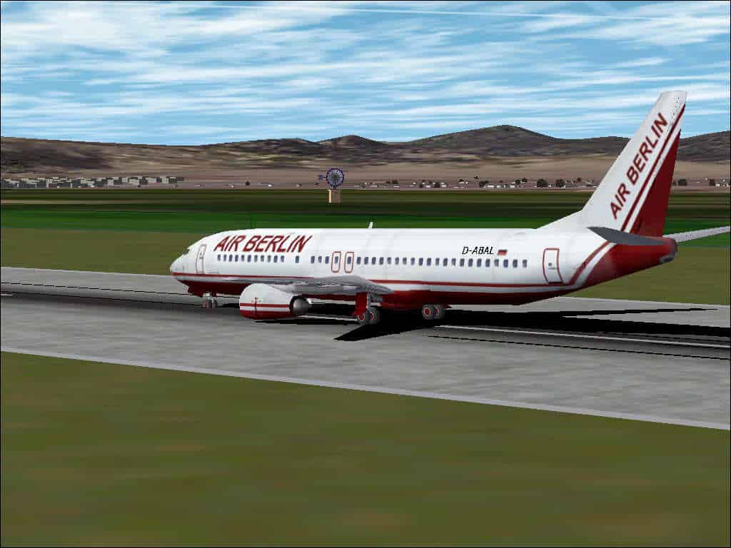FS2002 AIR BERLIN B737-400 default texture replacement