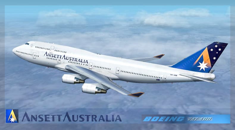 FS2002 – Ansett Australia B747-412 VH-ANB