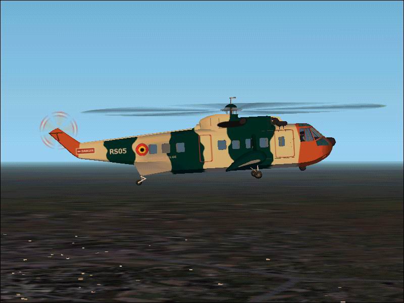 FS2002 BAF Sikorsky S-61N Belgian Air Force SAR livery
