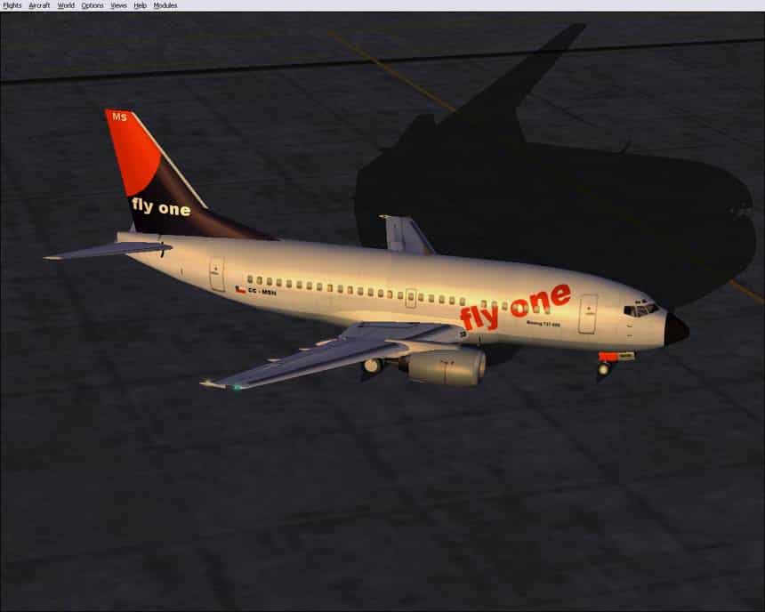 FS2002 Boeing 737-500 fly one