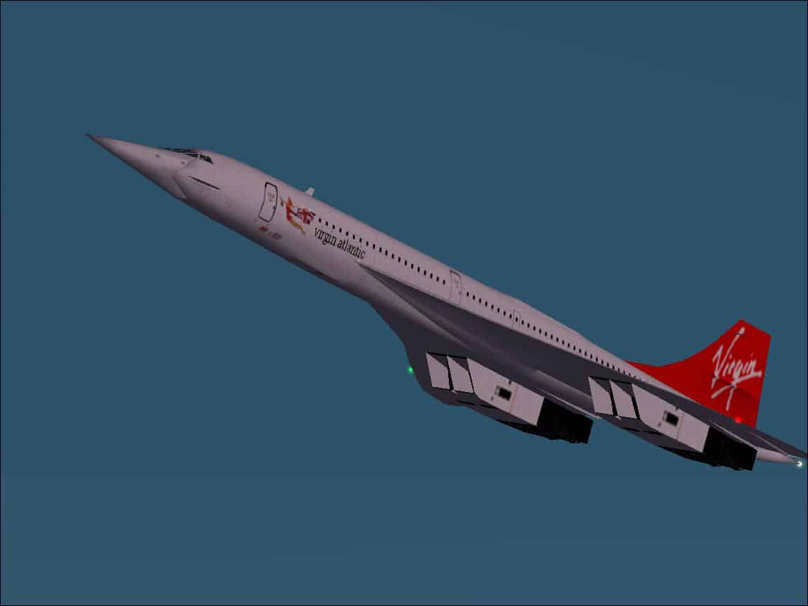 FS2002 CONCORDE VIRGIN LIVERY Concept TEXTURES ONLY