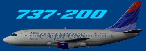 FS2002 Delta Express Boeing 737-200