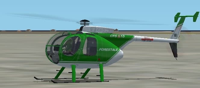 FS2002 Hughes 500D in italian CORPO FORESTALE DELLO STATO liver