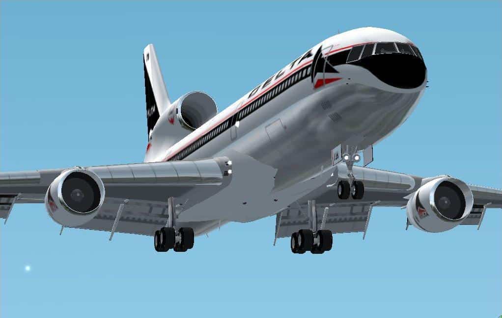 FS2002 Lockheed L1011-100 Tristar in Delta Airlines Old colors