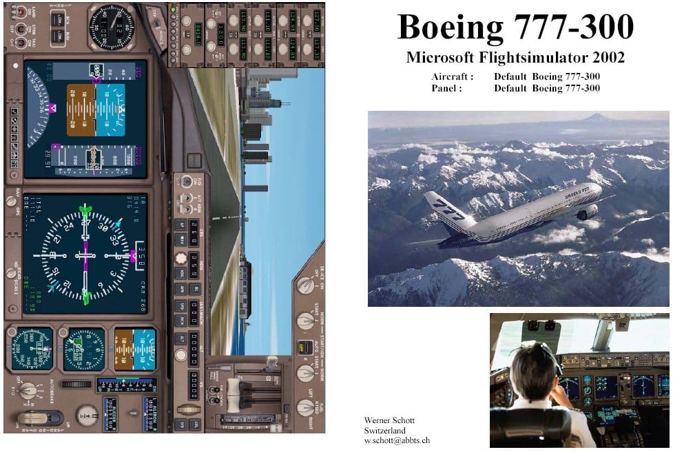 FS2002 Manual/Checklist — Default B-777-300