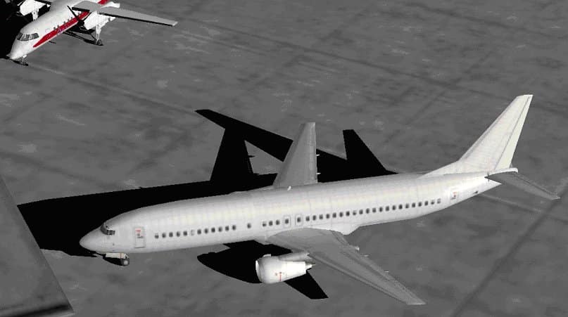 FS2002 Plain White Boeing 737