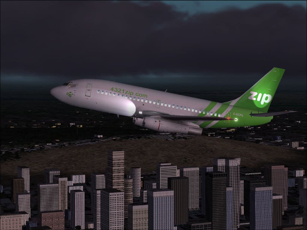 FS2002 YEODESIGNS BOEING 737-200 V2 Air Canada ‘4321 zip’ textures