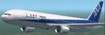 FS2002 default Boeing 777-300 textures in All Nippon Airways livery