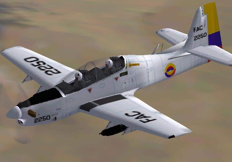 FS2002/CFS2 EMB-312 AT-27 Tucano Colombian Air Force