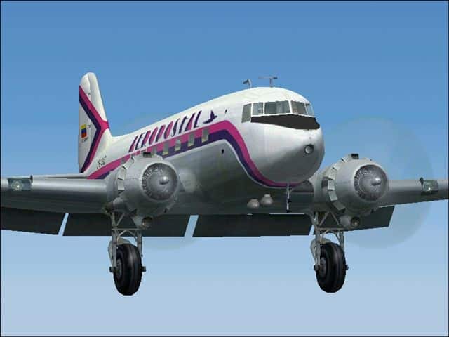 FS2004 Douglas Dc-3 Aeropostal 1970-1975 Default Textures only