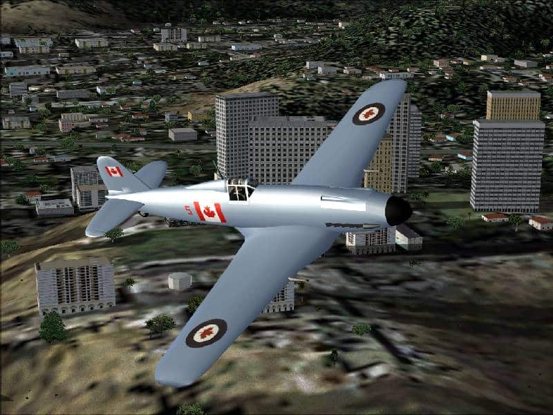 FS2004 Fiat G55 Centauro in fictitious RCAF colours Textures only