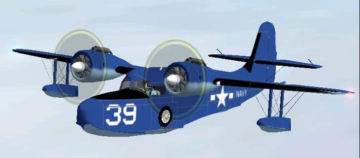 FS2004 Grumman Goose in US Navy livery