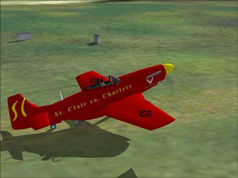 FS2004 P-51D MUSTANG Textures only in Saint Clair’s livery
