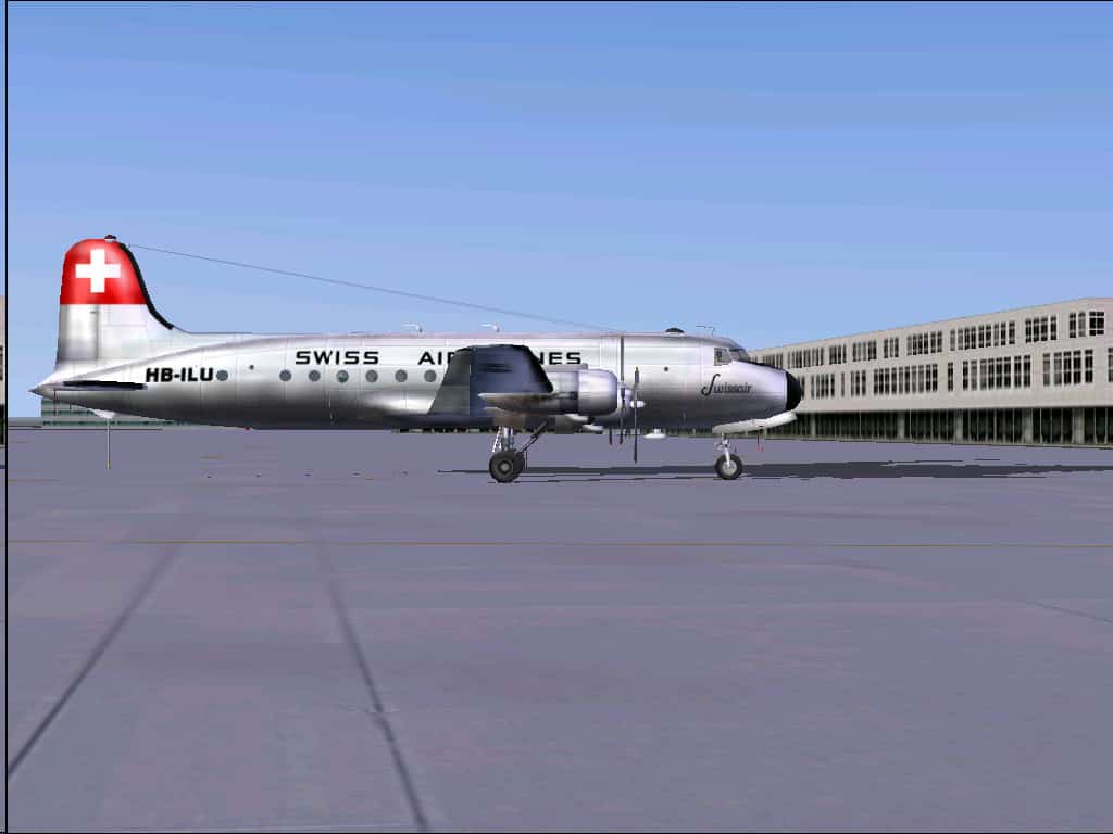 FS2004 Swiss Air Lines Douglas DC-4 HB-ILU