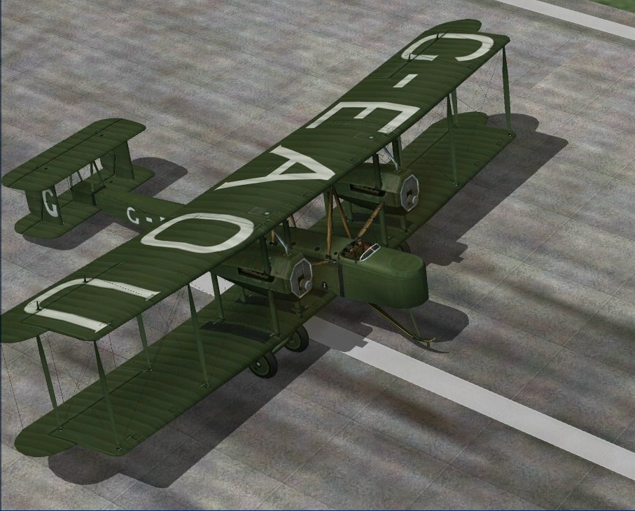 FS2004 Texture fixes for the default Vickers Vimy paintwork