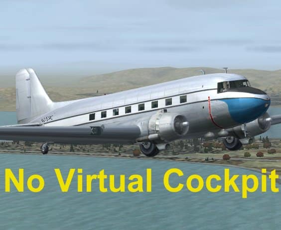 FS2004 Updated .mdl file to remove the Vitual Cockpit from the FS9 default DC3