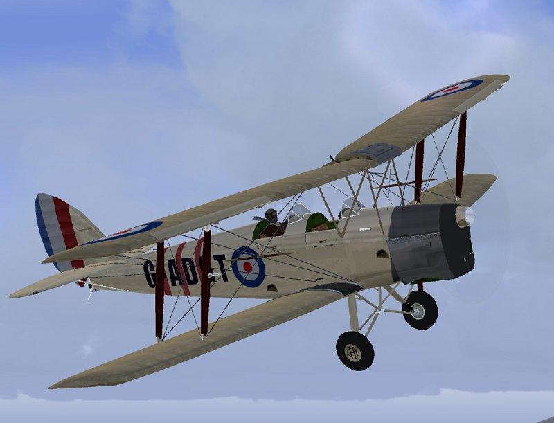 FS2004 dh82 TigerMoth British BCO and G-ADGT Second set of 2 textures