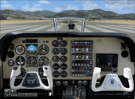 FSX 2D B-58 Beechcraft Baron Upgraded.