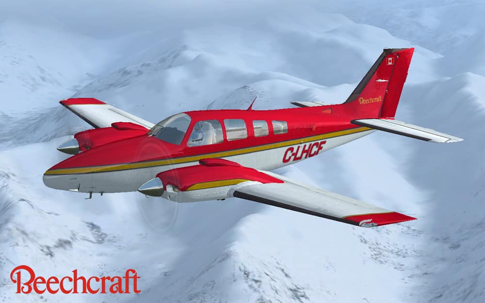 FSX Beechcraft Baron Canadian Textures