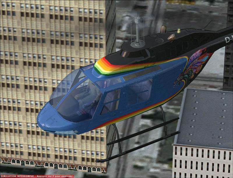 FSX Bell 206B Butterfly Dragon Textures only