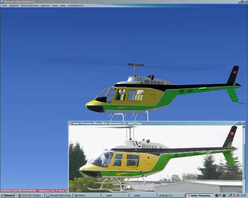 FSX Bell-Textron 206B III JetRanger, Textures only