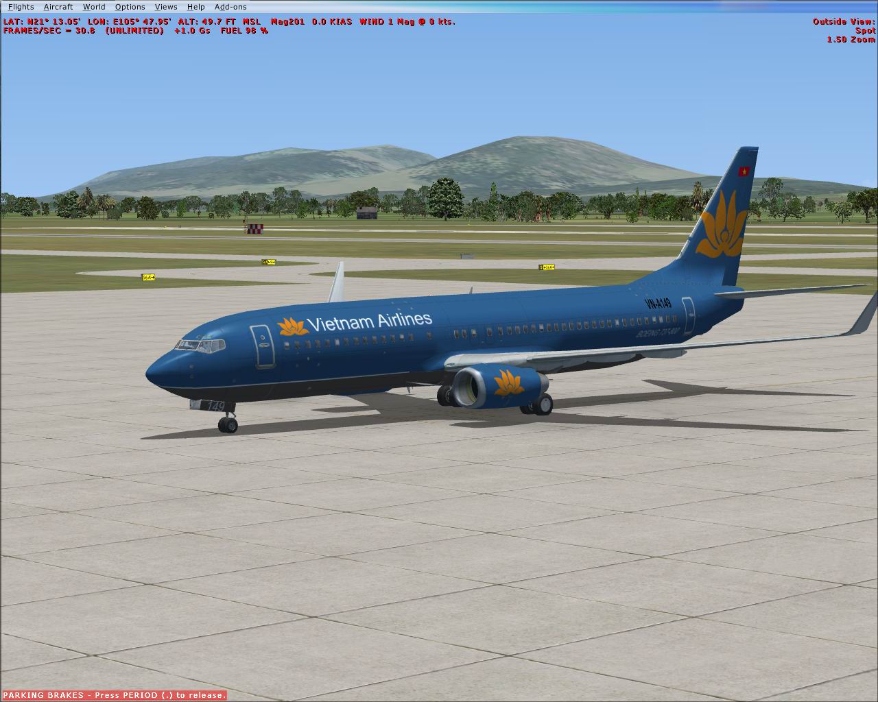 FSX Boeing 737-800 Vietnam Airlines New colors Textures only