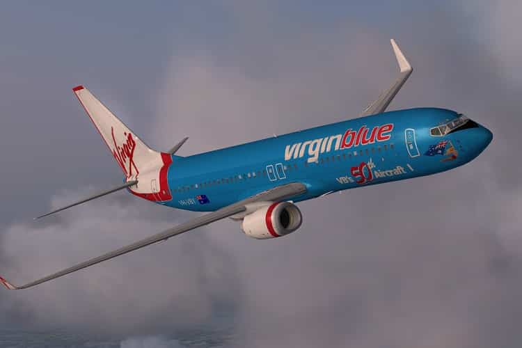 FSX Boeing 737-800 Virgin Blue 50th Aircraft Textures only