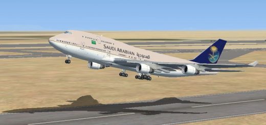 FSX Boeing 747-400 Saudi Arabian Textures