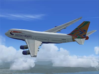 FSX Boeing 747 BA ‘World Tails’ Textures Pack for the default B747