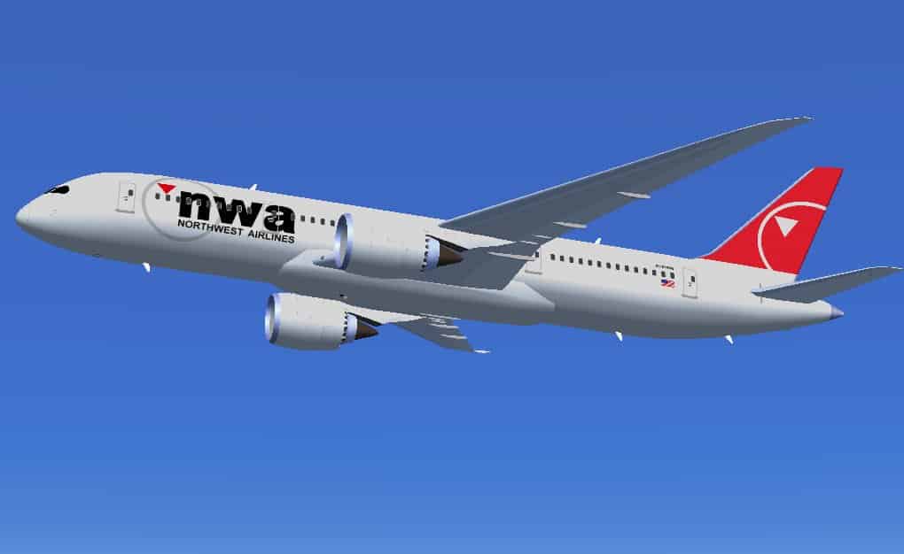 FSX Boeing 787-8 NWA Northwest Airlines
