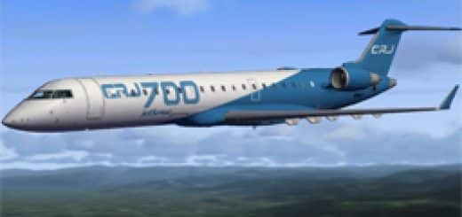 FSX Bombardier CRJ-700 jetSense white and blue Textures only