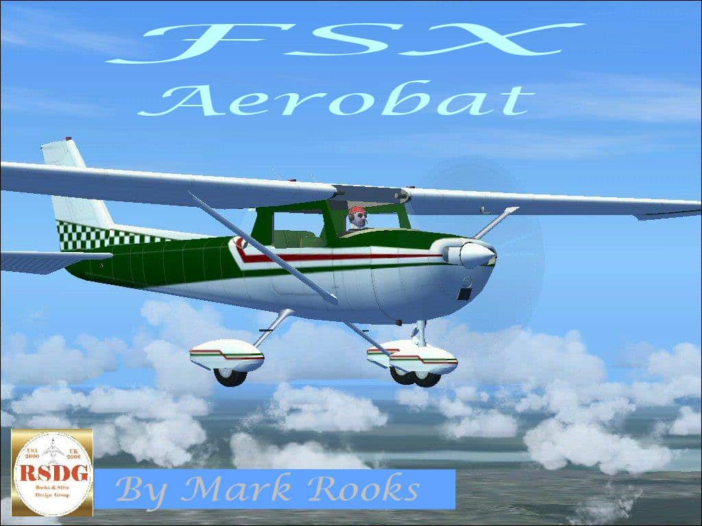 FSX Cessna 150 Aerobat Green/Red.